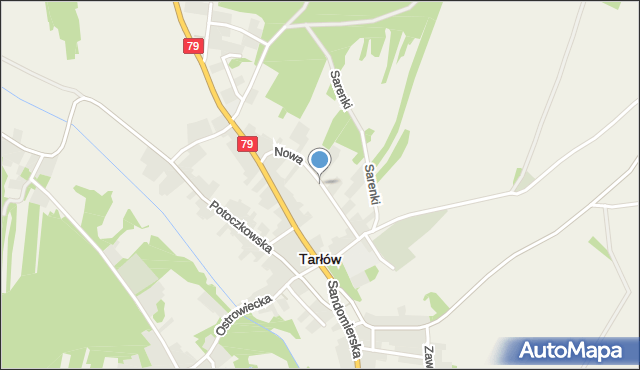 Tarłów, Nowa, mapa Tarłów