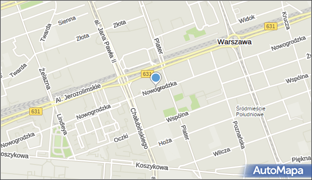 Warszawa, Nowogrodzka, mapa Warszawy