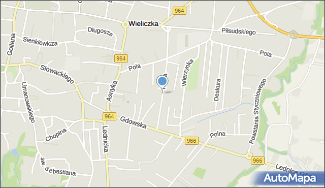 Wieliczka, Nowa, mapa Wieliczka