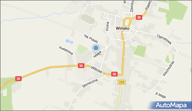 Wińsko, Nowa, mapa Wińsko