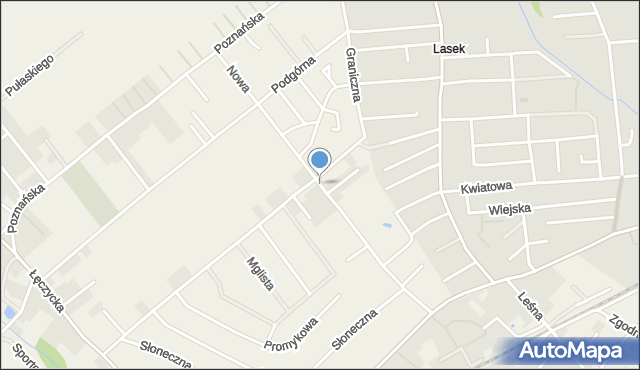 Wiry gmina Komorniki, Nowa, mapa Wiry gmina Komorniki