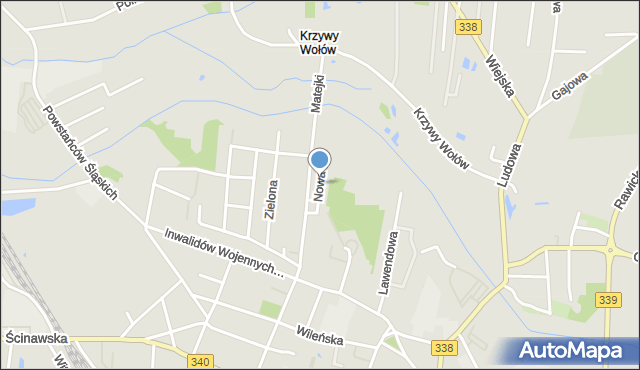 Wołów, Nowa, mapa Wołów