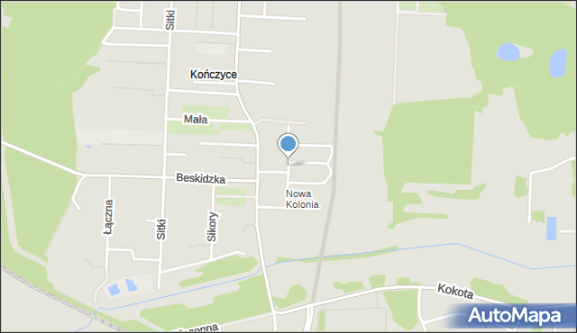 Zabrze, Nowa Kolonia, mapa Zabrza