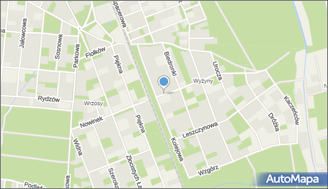 Zalesie Górne, Nowinek, mapa Zalesie Górne