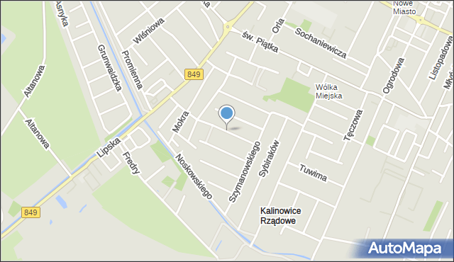 Zamość, Nowowiejskiego Feliksa, mapa Zamościa