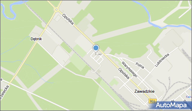 Zawadzkie, Nowe Osiedle, mapa Zawadzkie