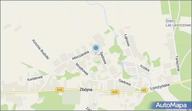 Zbójna, Nowa, mapa Zbójna