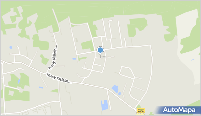 Zielona Góra, Nowy Kisielin-Klonowa, mapa Zielona Góra