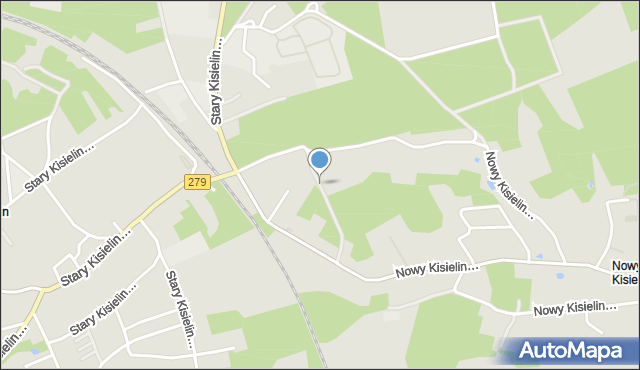Zielona Góra, Nowy Kisielin-Polna, mapa Zielona Góra