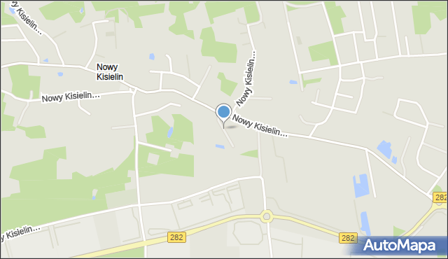 Zielona Góra, Nowy Kisielin-Technologiczna, mapa Zielona Góra