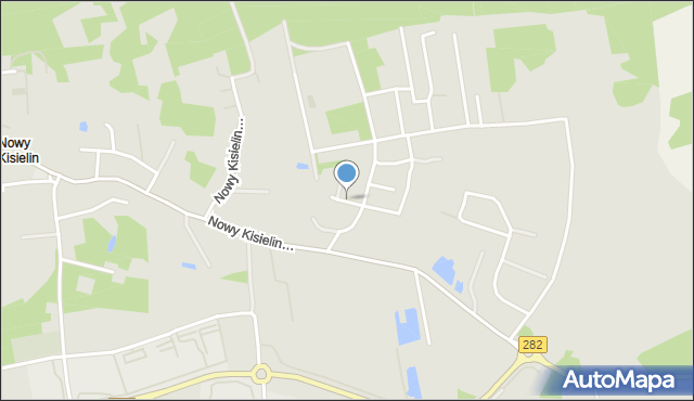 Zielona Góra, Nowy Kisielin-Topolowa, mapa Zielona Góra