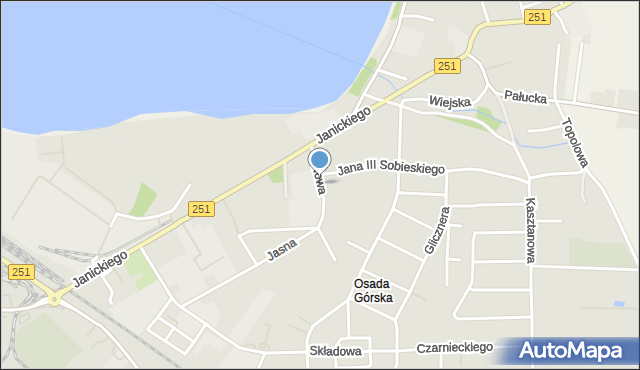 Żnin, Nowa, mapa Żnin