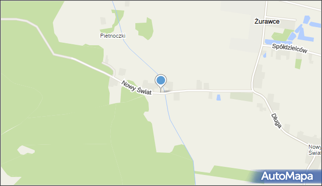 Żurawce, Nowy Świat, mapa Żurawce