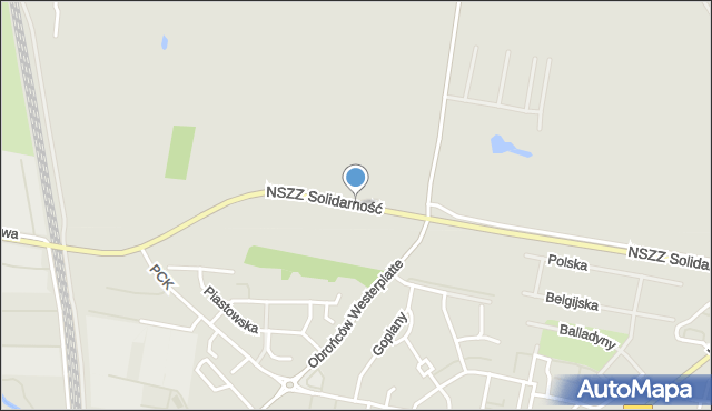 Pruszcz Gdański, NSZZ Solidarność, mapa Pruszcz Gdański