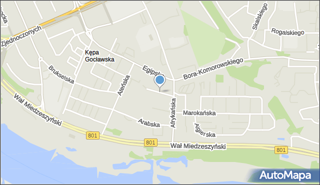 Warszawa, Nubijska, mapa Warszawy