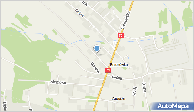 Brzozówka gmina Lisia Góra, o. Józefa Frassinettiego, mapa Brzozówka gmina Lisia Góra