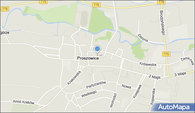 Proszowice, o. Rafała, mapa Proszowice