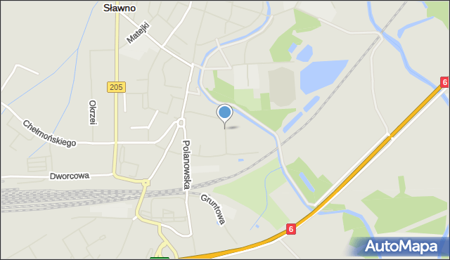 Sławno, o. płk. Stanisława Talarka, mapa Sławno