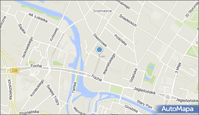 Bydgoszcz, Obrońców Bydgoszczy, mapa Bydgoszczy