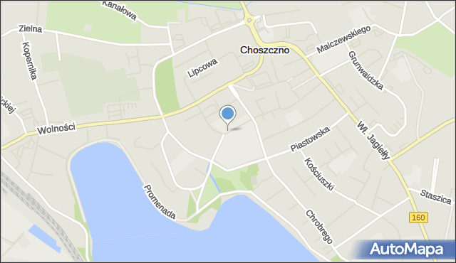 Choszczno, Obrońców Westerplatte, mapa Choszczno