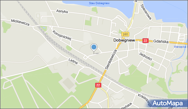 Dobiegniew powiat strzelecko-drezdenecki, Obrońców Pokoju, mapa Dobiegniew powiat strzelecko-drezdenecki