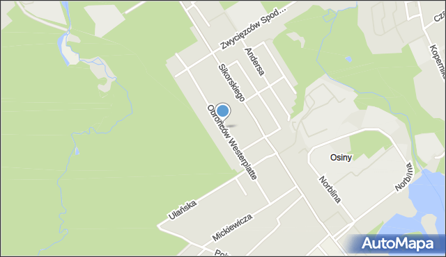 Głowno, Obrońców Westerplatte, mapa Głowno
