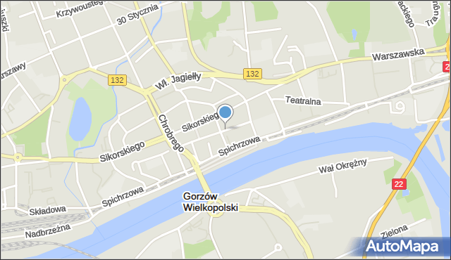 Gorzów Wielkopolski, Obotrycka, mapa Gorzów Wielkopolski