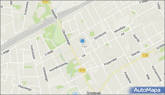 Grodzisk Mazowiecki, Obrońców Pokoju, mapa Grodzisk Mazowiecki