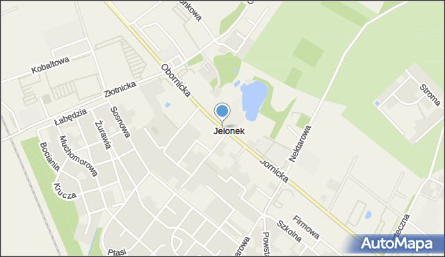 Jelonek gmina Suchy Las, Obornicka, mapa Jelonek gmina Suchy Las