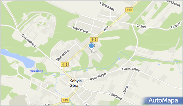 Kobyla Góra powiat ostrzeszowski, Obrońców Westerplatte, mapa Kobyla Góra powiat ostrzeszowski