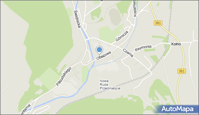 Nowa Ruda powiat kłodzki, Obozowa, mapa Nowa Ruda powiat kłodzki