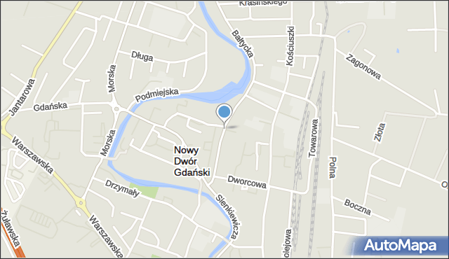 Nowy Dwór Gdański, Obrońców Westerplatte, mapa Nowy Dwór Gdański