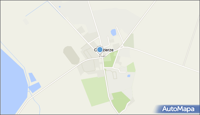 Objezierze gmina Oborniki, Objezierze, mapa Objezierze gmina Oborniki