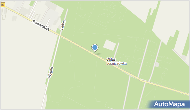 Oblas Leśniczówka, Oblas Leśniczówka, mapa Oblas Leśniczówka