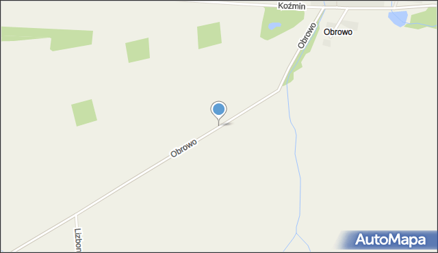 Obrowo gmina Obrzycko, Obrowo, mapa Obrowo gmina Obrzycko