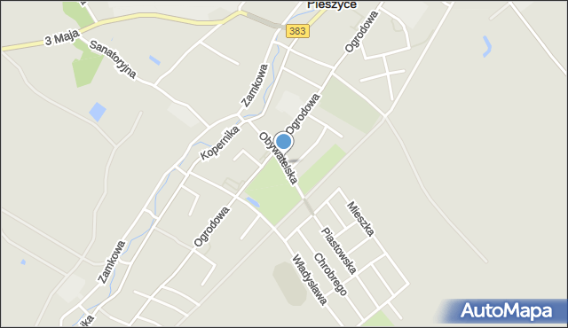 Pieszyce, Obywatelska, mapa Pieszyce