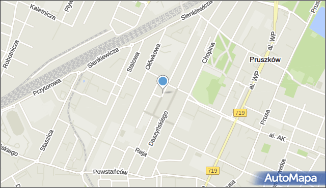 Pruszków, Obrońców Pokoju, mapa Pruszków