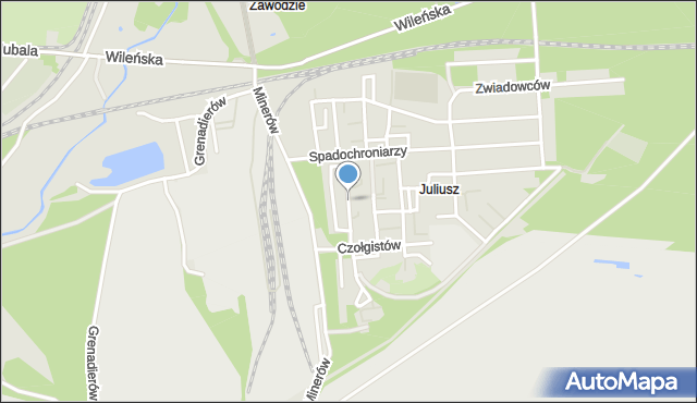 Sosnowiec, Obrońców Westerplatte, mapa Sosnowca