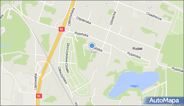 Toruń, Obrowska, mapa Torunia