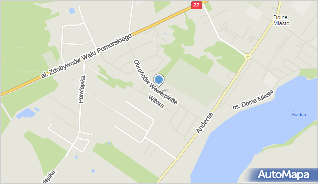 Wałcz, Obrońców Westerplatte, mapa Wałcz