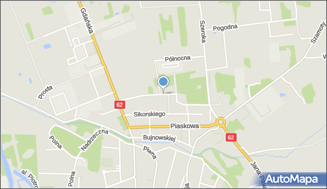 Węgrów, Obrońców Westerplatte, mapa Węgrów