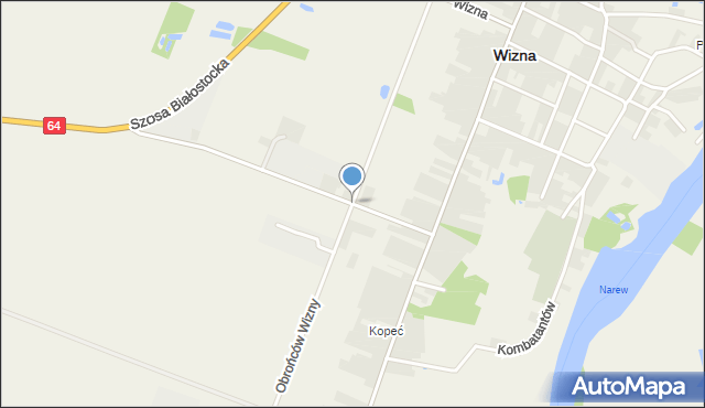 Wizna, Obrońców Wizny, mapa Wizna