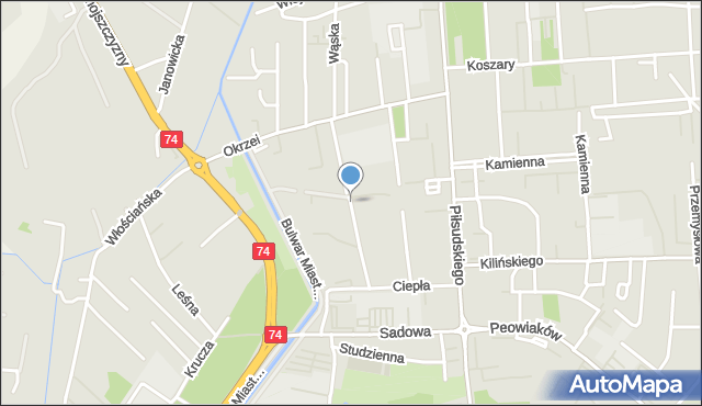 Zamość, Oboźna, mapa Zamościa