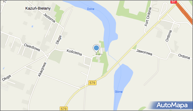 Kazuń Nowy, Oczachowskiego Aleksandra, mapa Kazuń Nowy