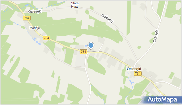 Ociesęki, Ociesęki, mapa Ociesęki