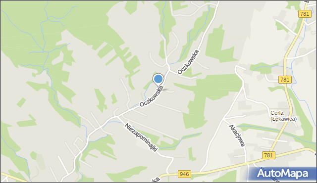 Żywiec, Oczkowska, mapa Żywiec