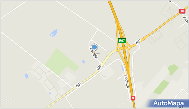 Augustów, Odległa, mapa Augustów