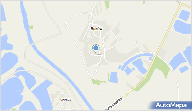 Buków gmina Lubomia, Odrzańska, mapa Buków gmina Lubomia