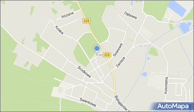 Chocianów, Odrodzenia, mapa Chocianów