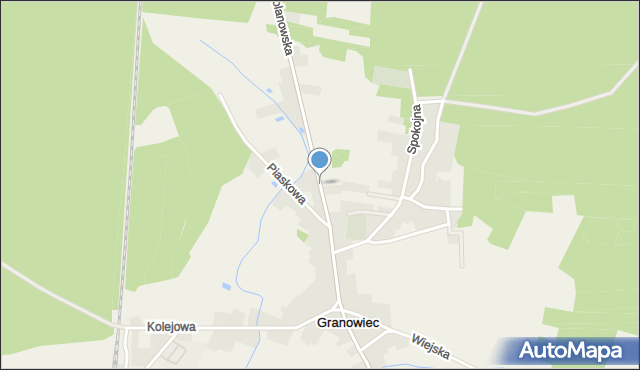 Granowiec, Odolanowska, mapa Granowiec